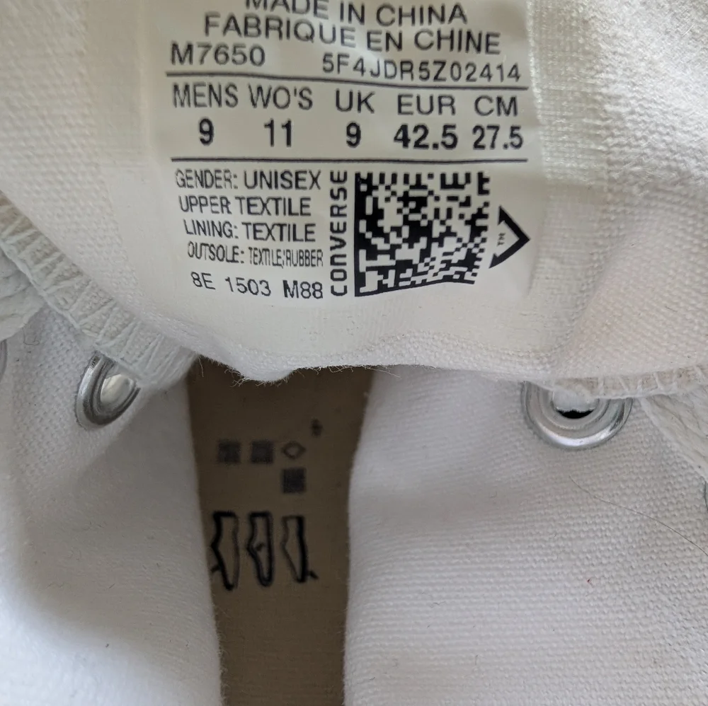 Converse Off-White High-Top Sneakers - Picture 6 of 6